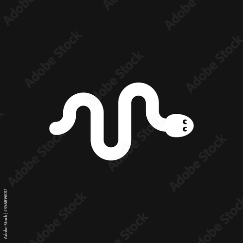 Snake vector icon, animal symbol isolated on background.