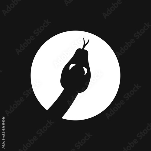 Snake vector icon, animal symbol isolated on background.