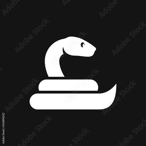 Snake vector icon, animal symbol isolated on background.