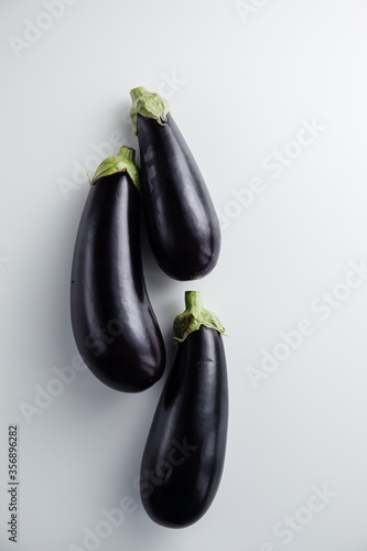 Eggplant on a white background. Minimum concept