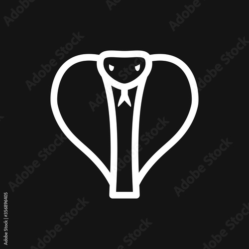 Snake vector icon, animal symbol isolated on background.