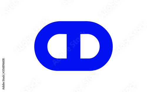 DD or D Letter Initial Logo Design, Vector Template