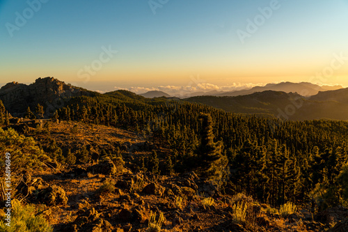 sunset over the mountains