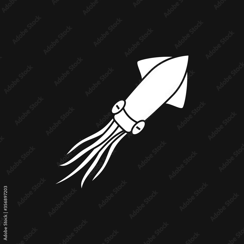 Obraz premium Squid icon. Abstract squid on background. Vector illustration