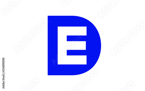 DE or ED Letter Initial Logo Design, Vector Template