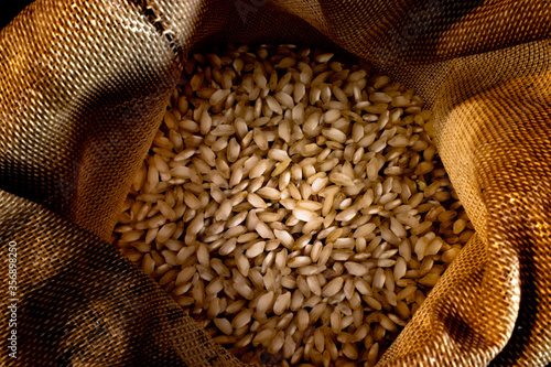 A bag of rustic rice - it looks like gold