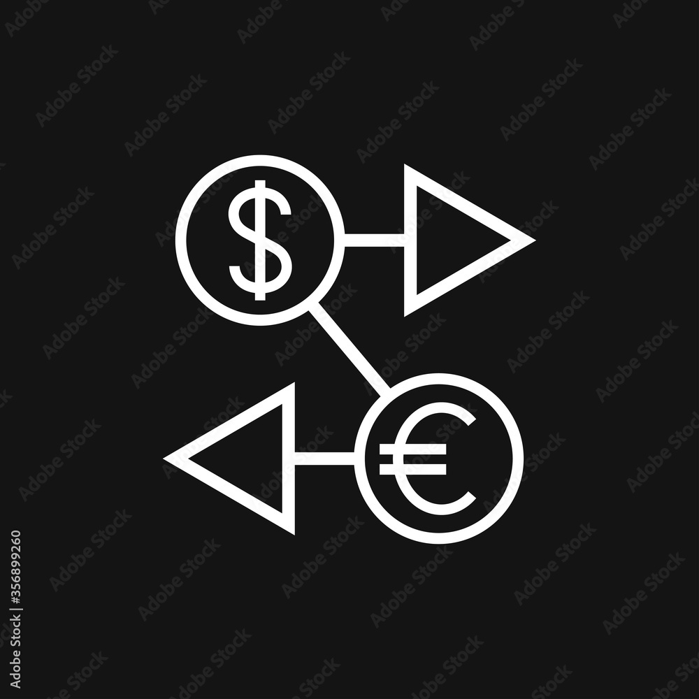 Transfer vector icon. Money symbol isolated on background. Transfer vector icon. Money symbol isolated on background.