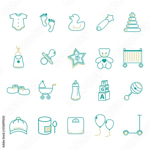 baby icon set