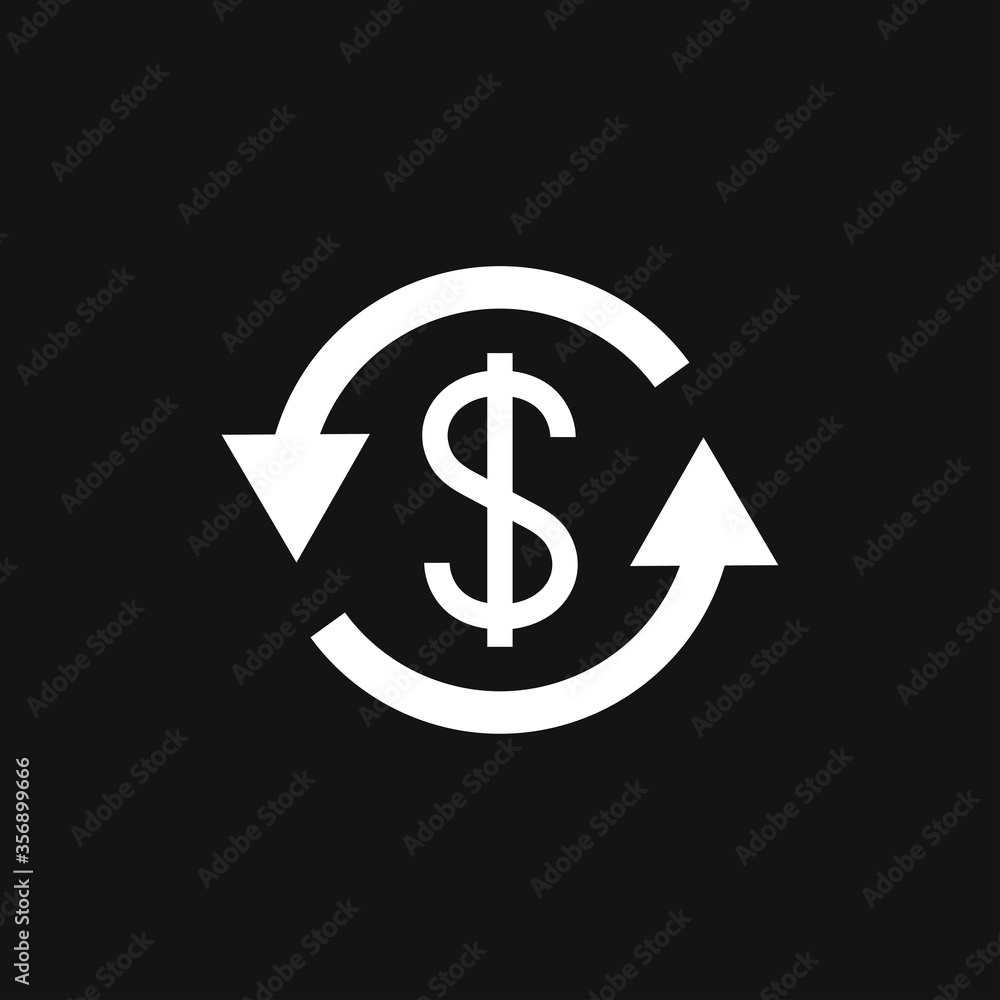Transfer vector icon. Money symbol isolated on background. Transfer vector icon. Money symbol isolated on background.
