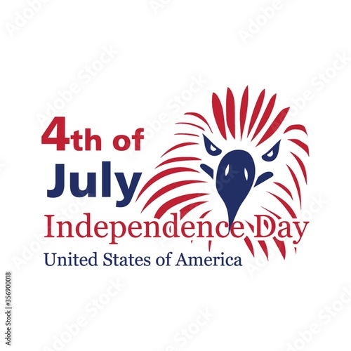 4th of july independence day label