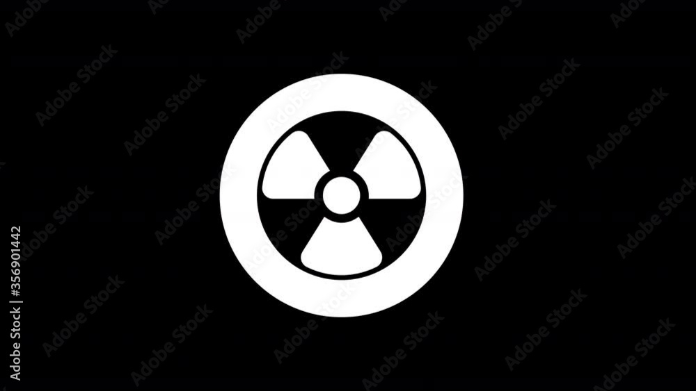 From the Glitch effect arises radiation symbol. Then the TV turns off. Alpha channel Premultiplied - Matted with color black From the Glitch effect arises radiation symbol. Then the TV turns off. Alpha channel Premultiplied - Matted with color black
