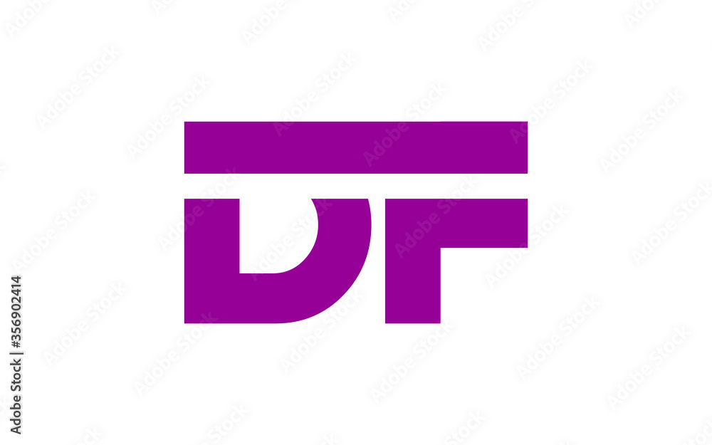 DF or FD Letter Initial Logo Design, Vector Template DF or FD Letter Initial Logo Design, Vector Template
