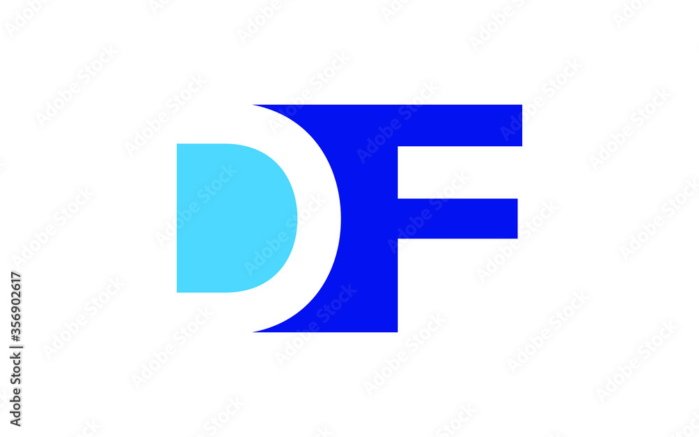 DF or FD Letter Initial Logo Design, Vector Template DF or FD Letter Initial Logo Design, Vector Template
