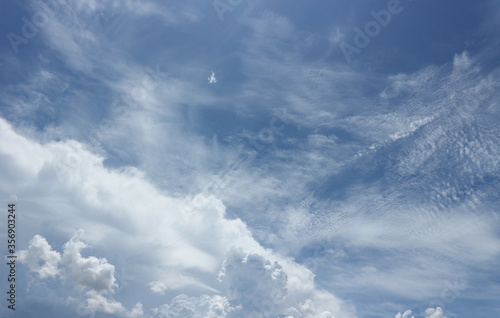 Images of skies and bright white clouds