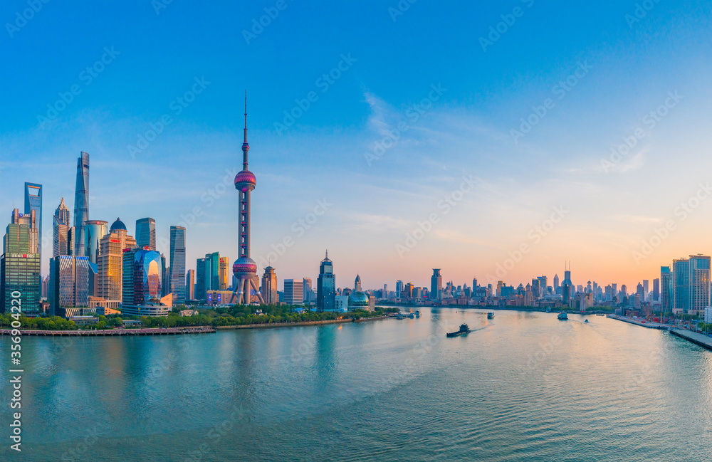 Fototapeta premium The city scenery of Shanghai, China