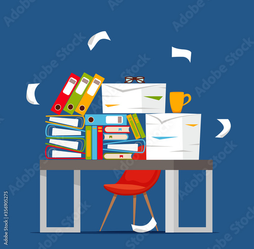Office workplace interior cartoon design.