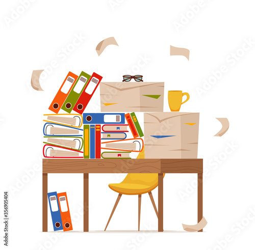 Office workplace interior cartoon design.