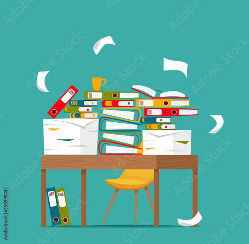 Office workplace interior cartoon design.