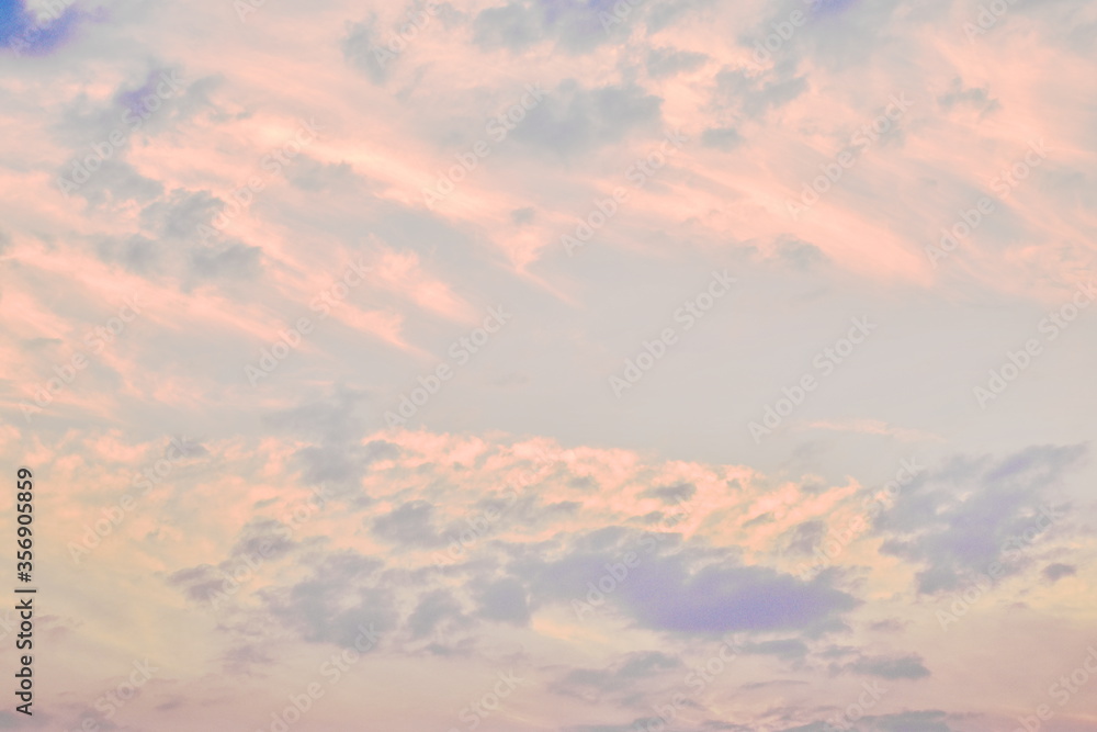 pastel pink sky and clouds on sunset in evening pastel pink sky and clouds on sunset in evening