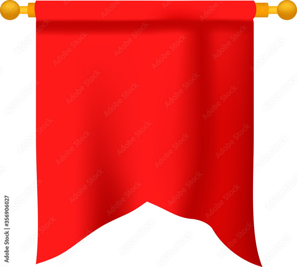 red flag vertical realistic illustration vector isolated on white background red flag vertical realistic illustration vector isolated on white background