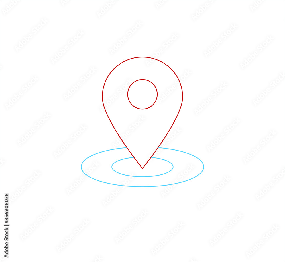 location point simple shapes vector icon