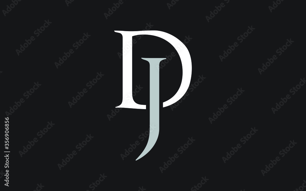 DJ or JD Letter Initial Logo Design, Vector Template DJ or JD Letter Initial Logo Design, Vector Template