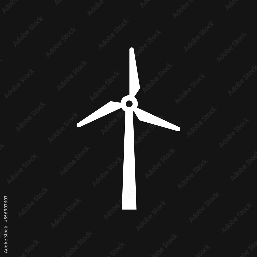 Windmill vector icon, wind turbine symbol isolated on background. Windmill vector icon, wind turbine symbol isolated on background.