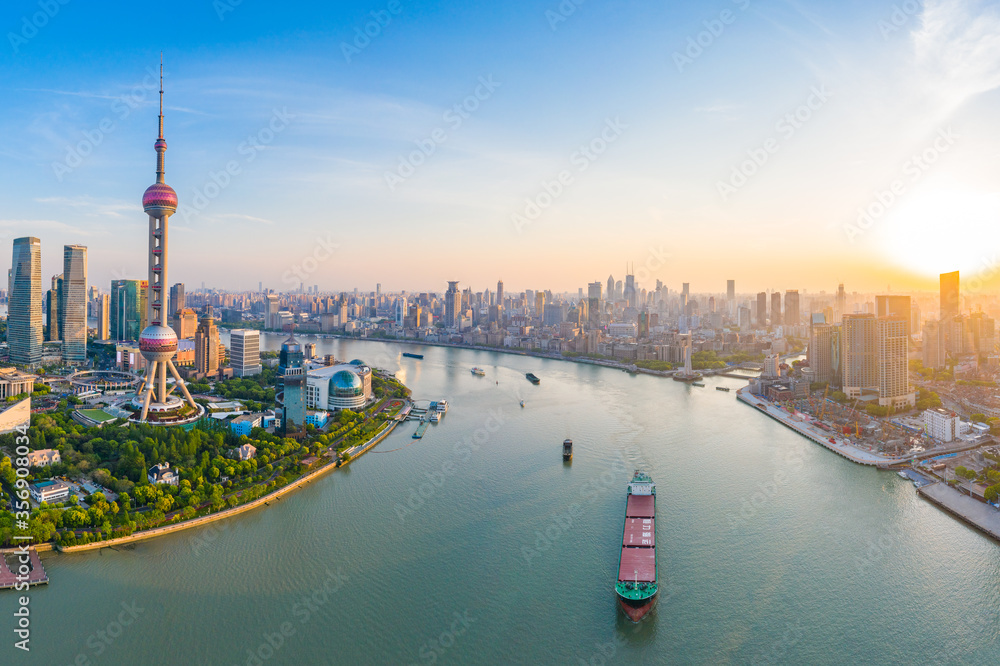 Fototapeta premium The city scenery of Shanghai, China