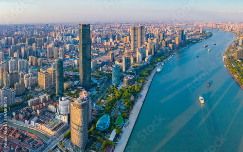 Fototapeta Naklejka Na Ścianę i Meble -  The city scenery of Shanghai, China