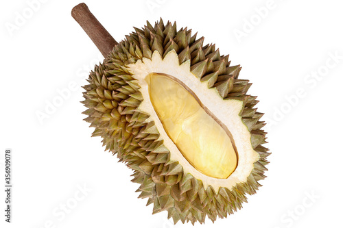 king of fruits, Fresh durian isolated on white background