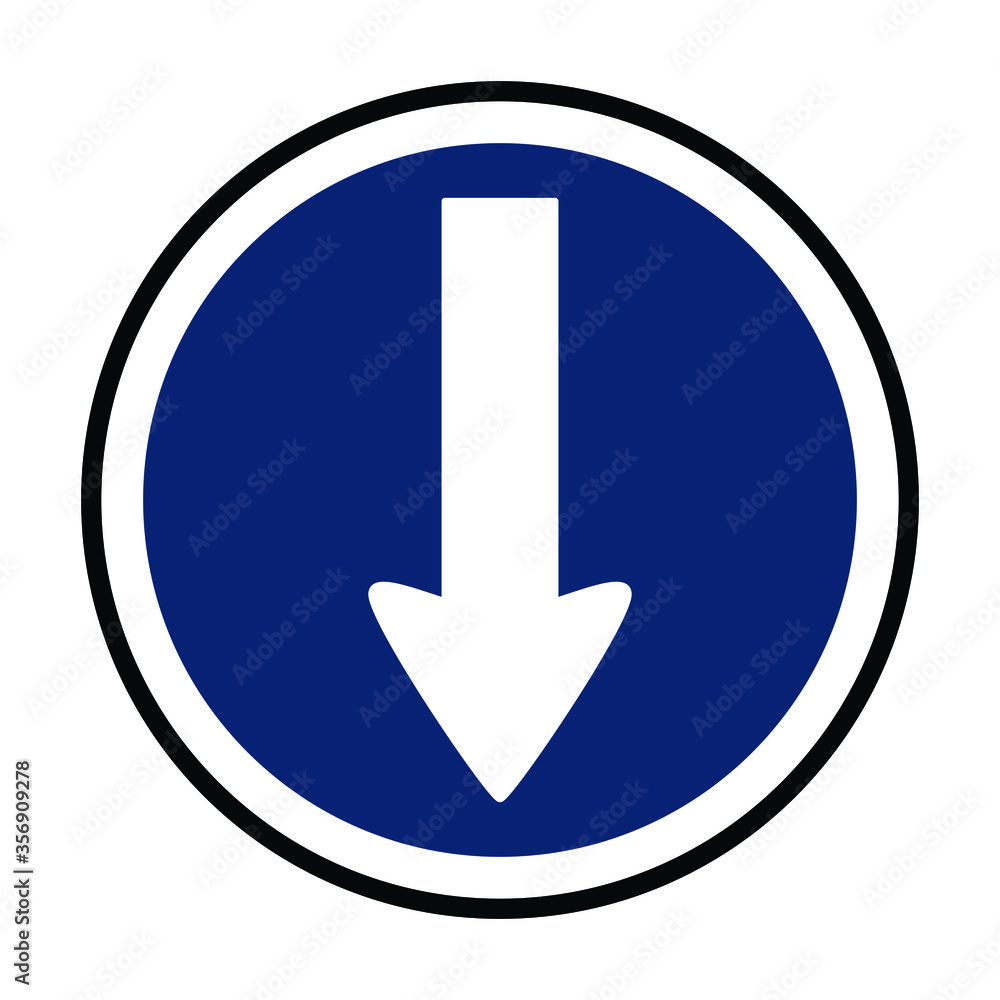 go back sign, go black signal, traffic sign vector