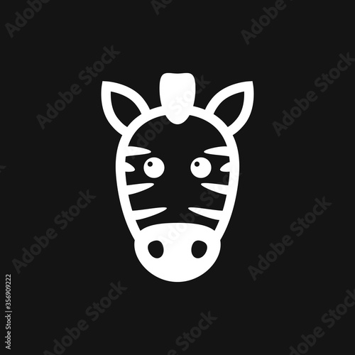 Zebra icon. Abstract zebra pattern icon isolated on background