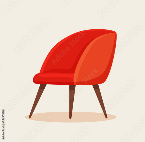 Office chair cartoon vector illustration.