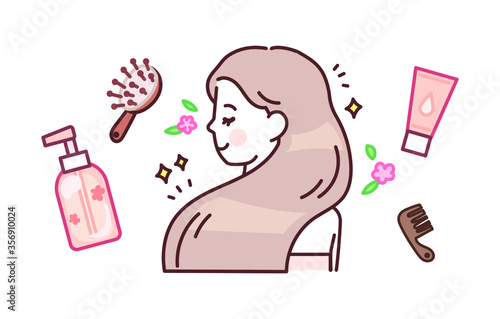 머리카락 관리에 관한 삽화