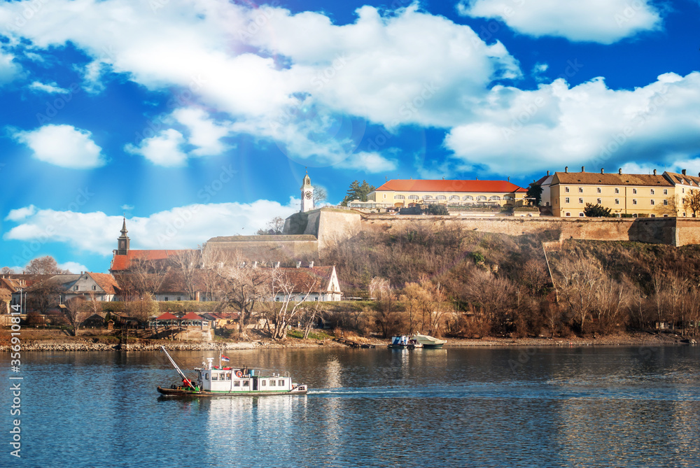 Perovaradin fortress across the river, nature, Novi Sad, Serbia