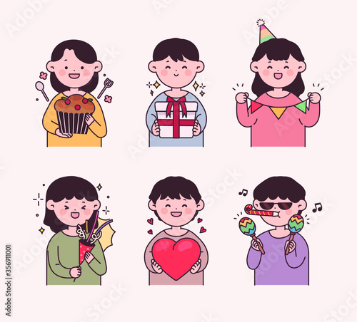파티를 하는 사람들