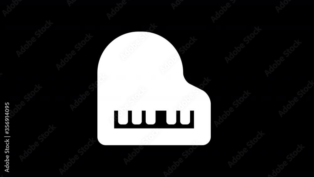 From the Glitch effect arises piano symbol. Then the TV turns off. Alpha channel Premultiplied - Matted with color black From the Glitch effect arises piano symbol. Then the TV turns off. Alpha channel Premultiplied - Matted with color black