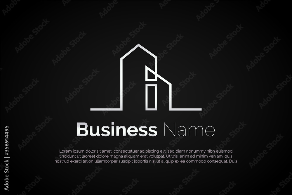 Naklejka premium Logo Template Building Monogram B