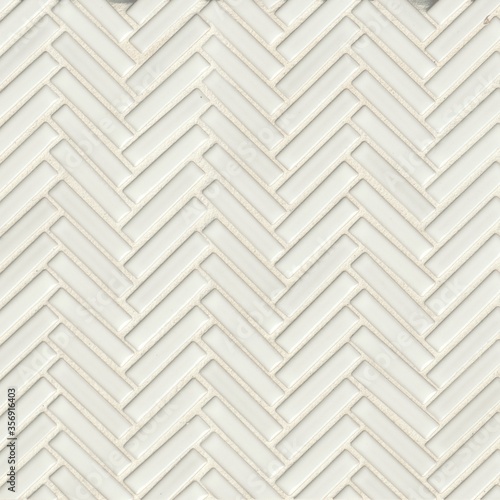 Herringbone mosaic porcelain tile texture white