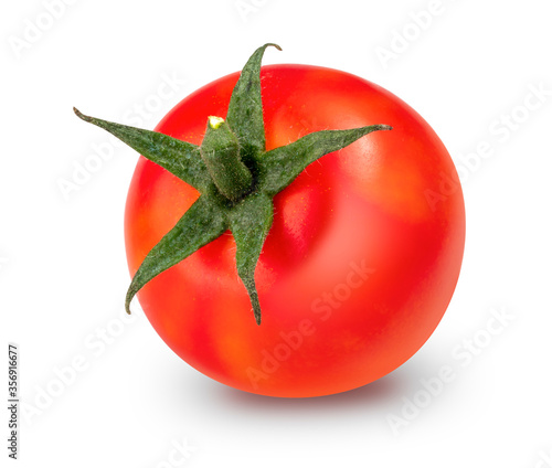 Tomato isolated on white background, Tomato on white with clipping path.