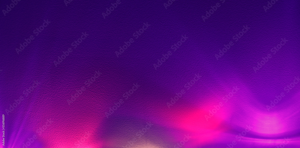 Violet wall backlit by pink light. Violet wall backlit by pink light.
