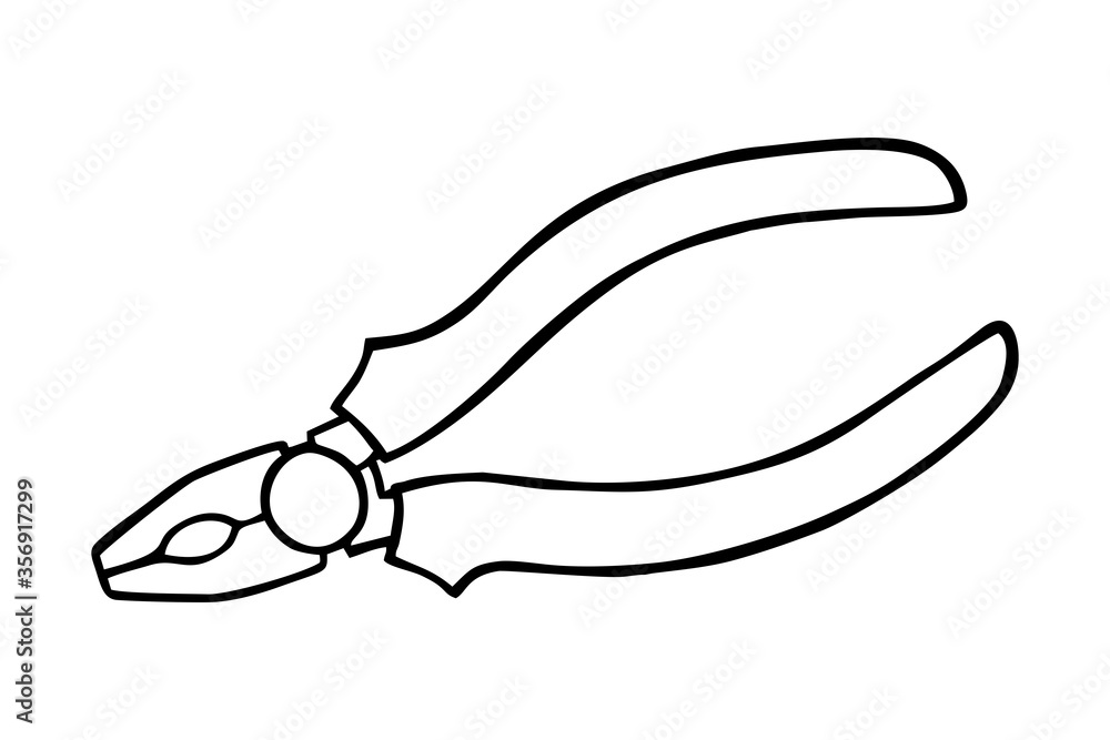 ISOLATED PICTURE OF A PAIR OF PLIERS ISOLATED PICTURE OF A PAIR OF PLIERS