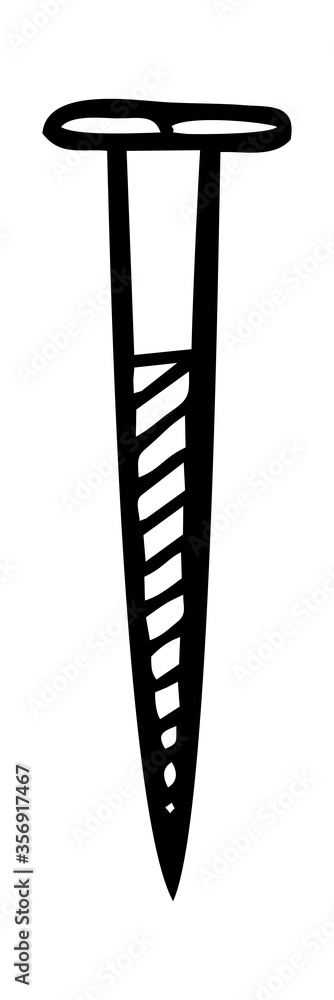 ISOLATED ILLUSTRATION OF A SCREW ON A WHITE BACKGROUND ISOLATED ILLUSTRATION OF A SCREW ON A WHITE BACKGROUND