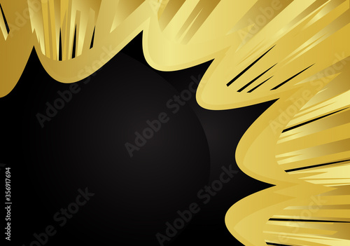 Cartoon design gold colored background. Comic book golden illustration. Vector comics dark backdrop.