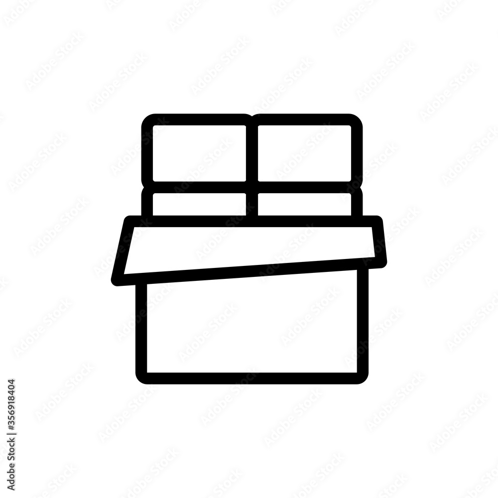 chocolate opened package icon vector. chocolate opened package sign. isolated contour symbol illustration chocolate opened package icon vector. chocolate opened package sign. isolated contour symbol illustration