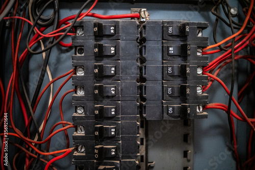 Old switches in electricity meter box