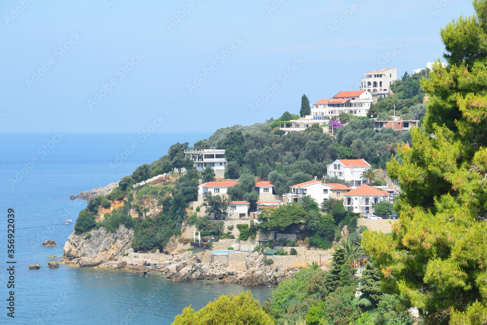 Montenegro, the old city of Ulcinj on the Mediterranean coast in summer