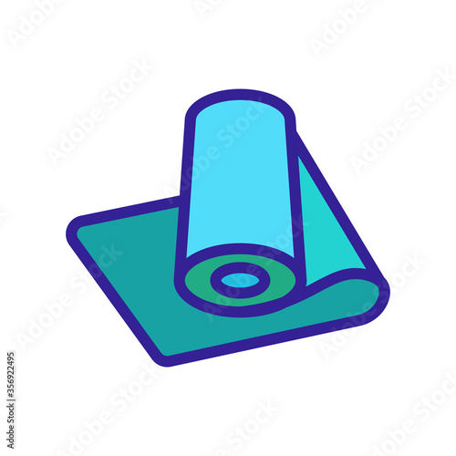 yoga mat athlete equipment icon vector. yoga mat athlete equipment sign. isolated color symbol illustration