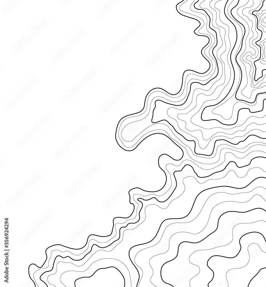 topographic map abstract height lines dark on white background vector topographic map abstract height lines dark on white background vector