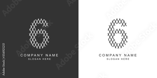 Modern "6" number icon. Vector illustration.